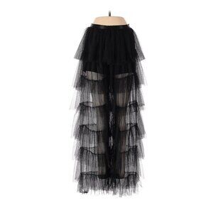 Current Mood Black Tiered Tulle Festival Pants